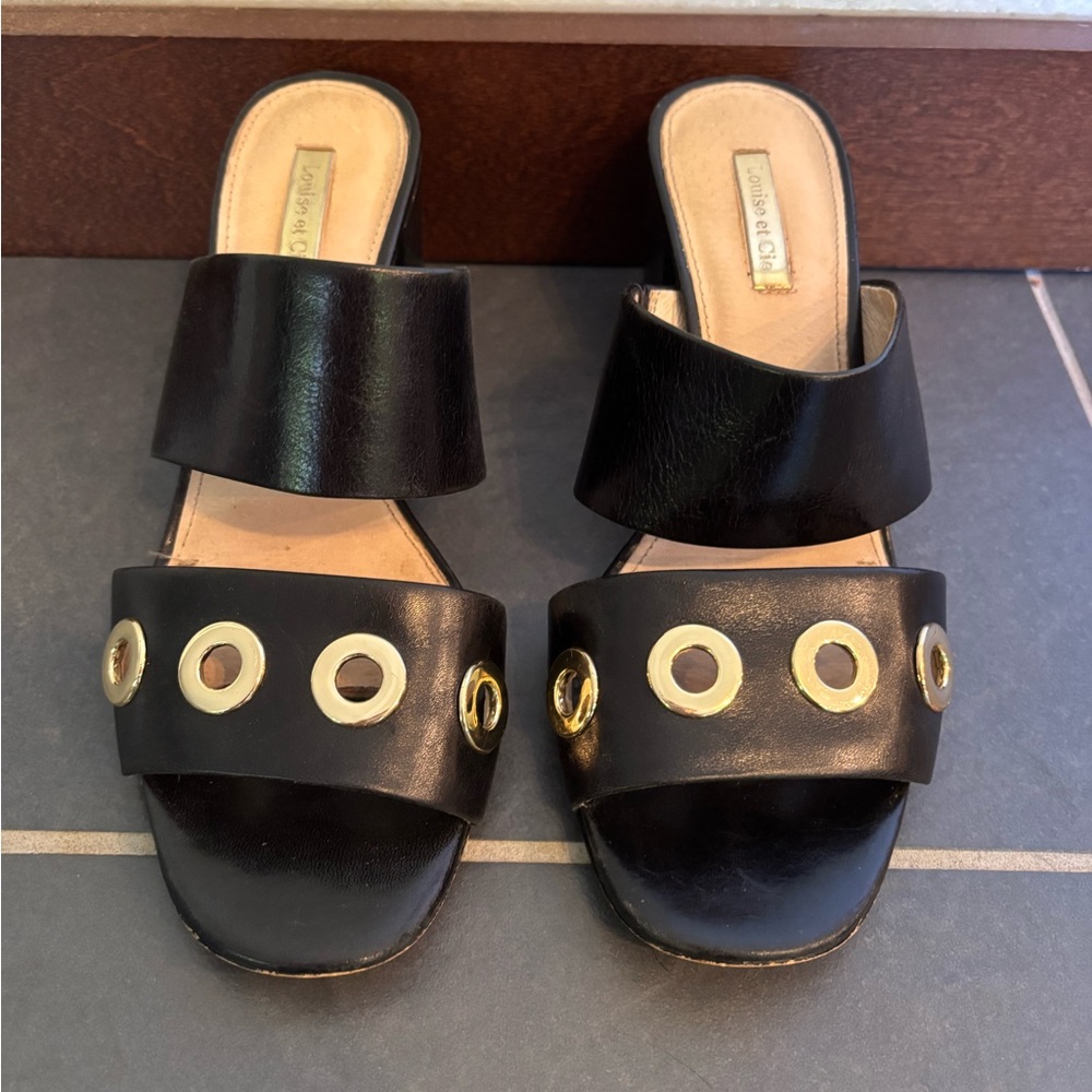 Black and Gold Women's Sandals